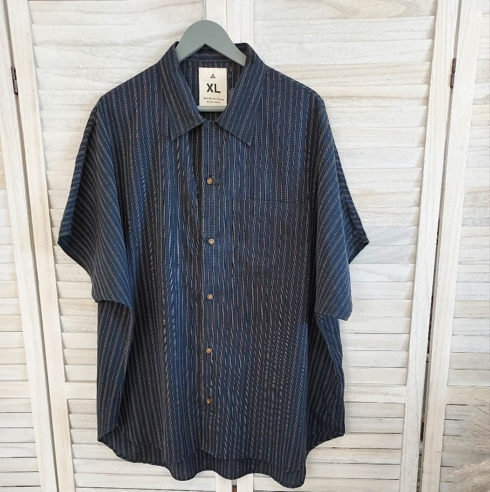 Men's New Market Goods Handwoven Cotton Shirt Size XL